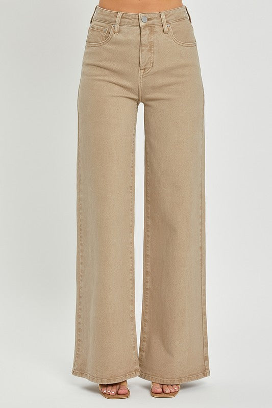 RISEN Tummy Control 4 Way Stretch Mid Rise Flare Jeans main image 1
