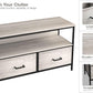 TV Stand Dresser with 2 Drawers - Television Riser Chest with Storage