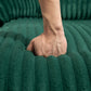 Corduroy lazy sofa With 3 back pillows,Comfy Sofa- Deep Seat Couch for