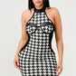 Checkmate Illusion Bandage Dress