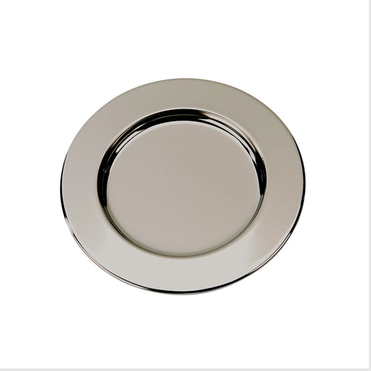Silver Round Nickel-Plated Tray - 6"