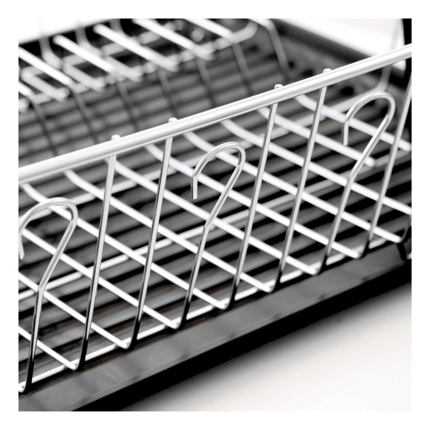 Better Chef 16" Chrome-Plated Metal Dish Rack with Drain Tray