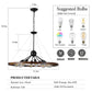 8-Light Retro Farmhouse Chandelier For Kitchen, Living room, Dining
