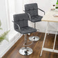 Bar Stools, Adjustable PU Leather Swivel Barstools, Modern Counter