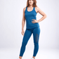 High-Waisted Pilates Leggings with Side Pockets & Mesh Panels