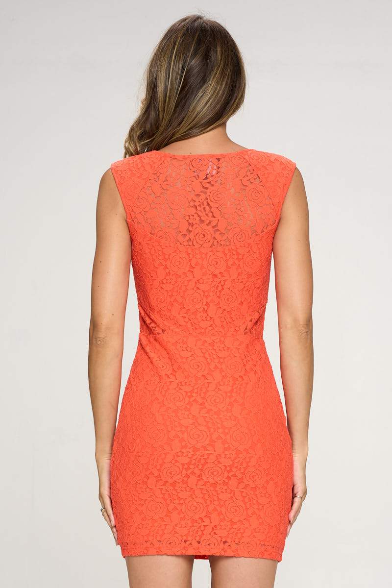 Sleeveless Lace Bodycon Dress