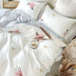 3Piece Pastoral Floral Duvet Cover Set for Bedroom