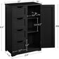 Wooden Bathroom Floor/Side Storage Organizer Cabinet with 4 Drawers