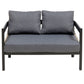 Multi-person Outdoor Iron Sofa Set with A table, Rattan Decoration,