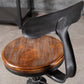 Rustic Industrial Adjustable Barstool, Set of 2