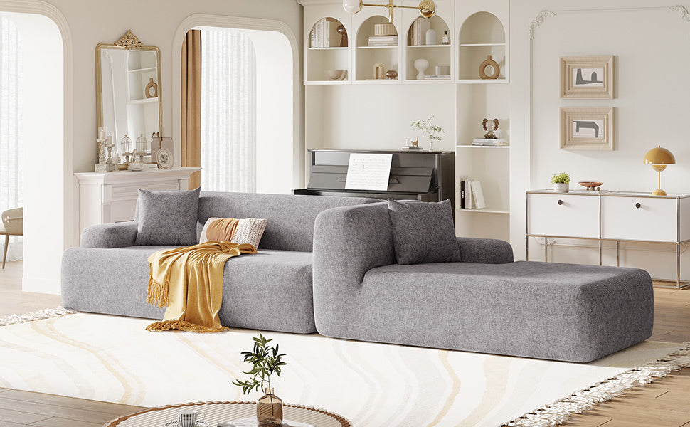 Modern Large L-Shape Modular Sectional Sofa for Living Room, Bedroom,