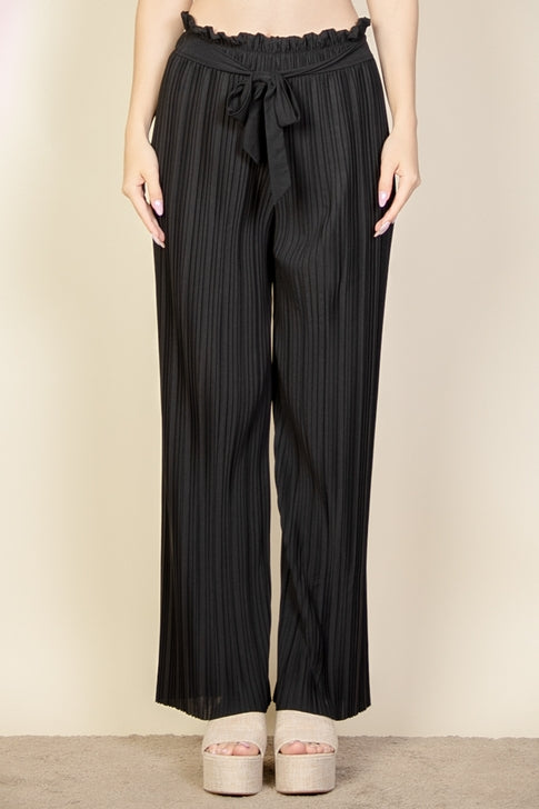 Pleated Stretch Black M