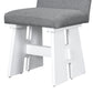 Modern 7-Piece Dining Table Set with 6 Upholstered Dining Chairs, Dark