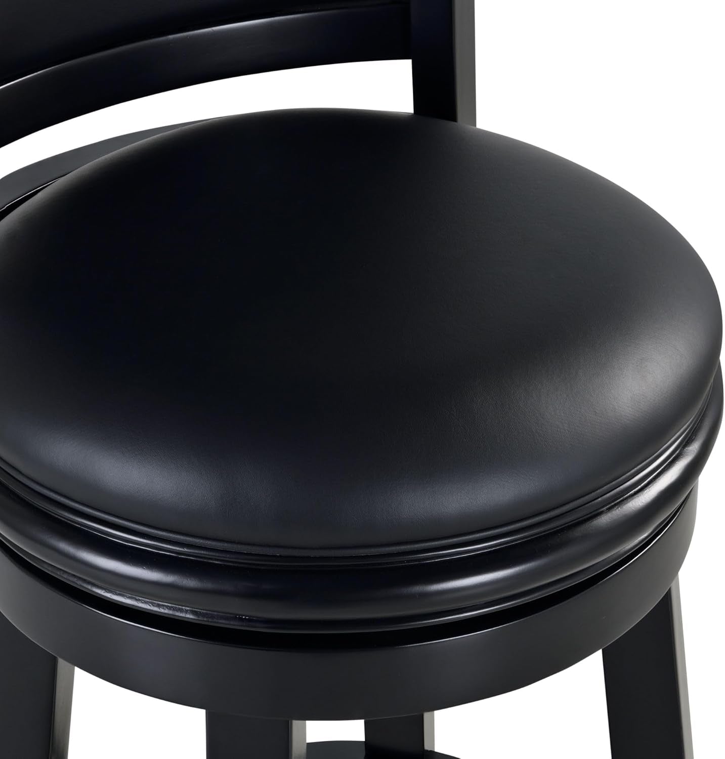 Augusta Extra Tall Swivel Bar Stool, 34-Inch, Black