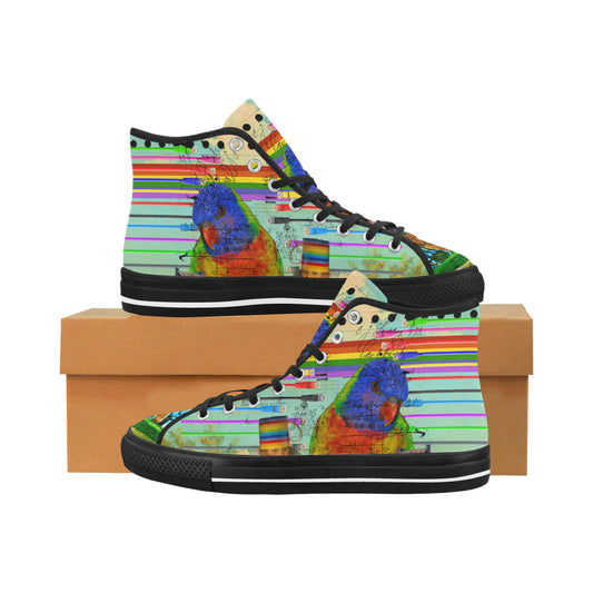 THE BIG PARROT Men's All Over Print Canvas Sneakers