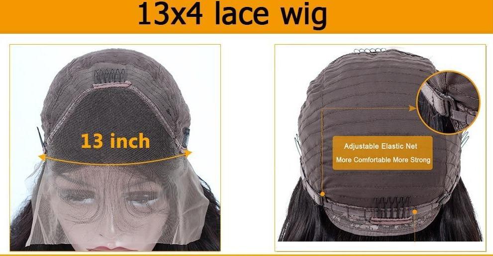 13x4 HD Transparent Lace Frontal Straight Human Hair Wigs 200% Density - Walbiz.com