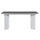 Modern 7-Piece Dining Table Set with 6 Upholstered Dining Chairs, Dark