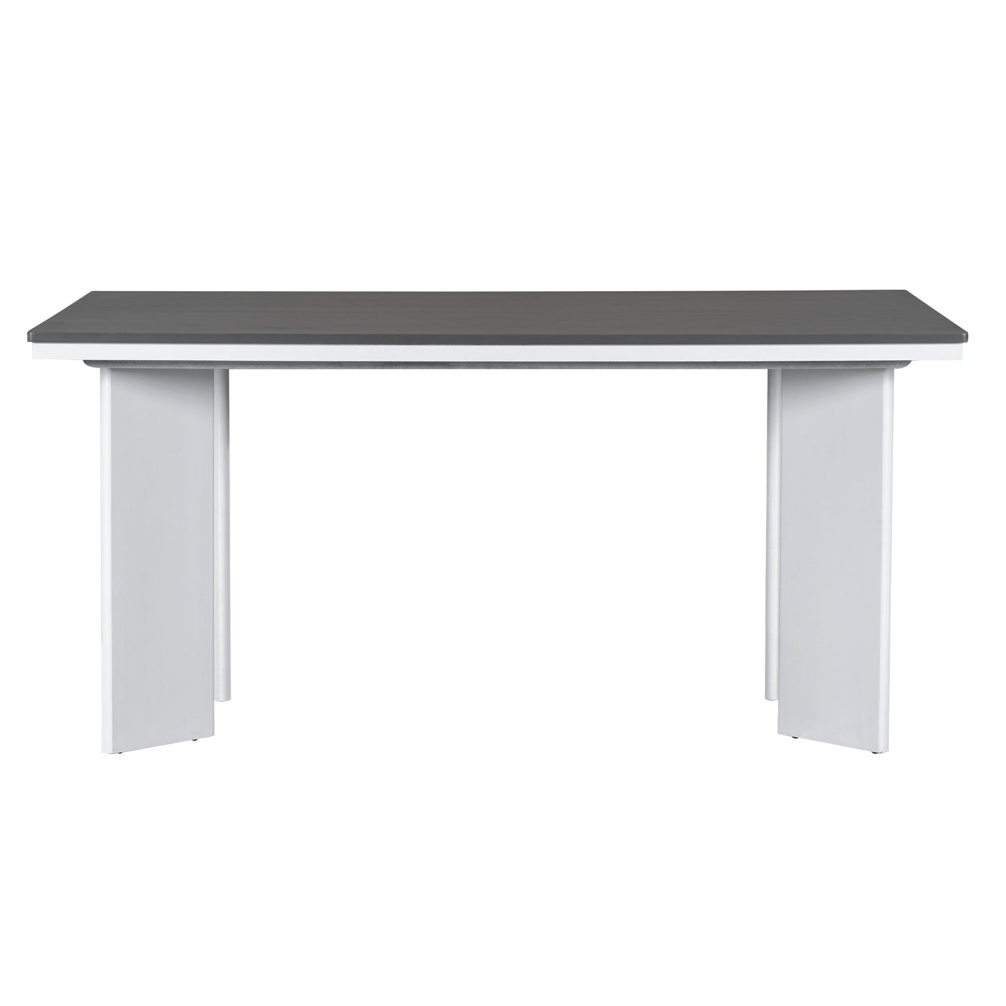 Modern 7-Piece Dining Table Set with 6 Upholstered Dining Chairs, Dark
