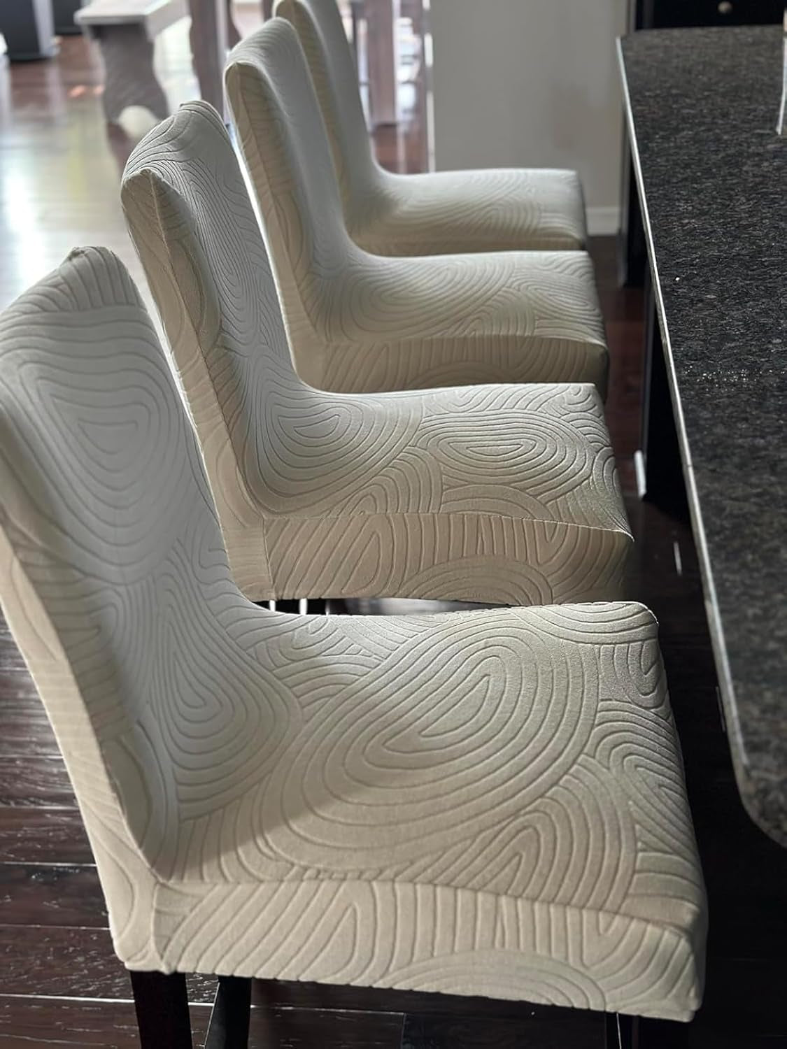 Water Repellent Bar Stool Covers Set of 4, Stretch Washable Barstool