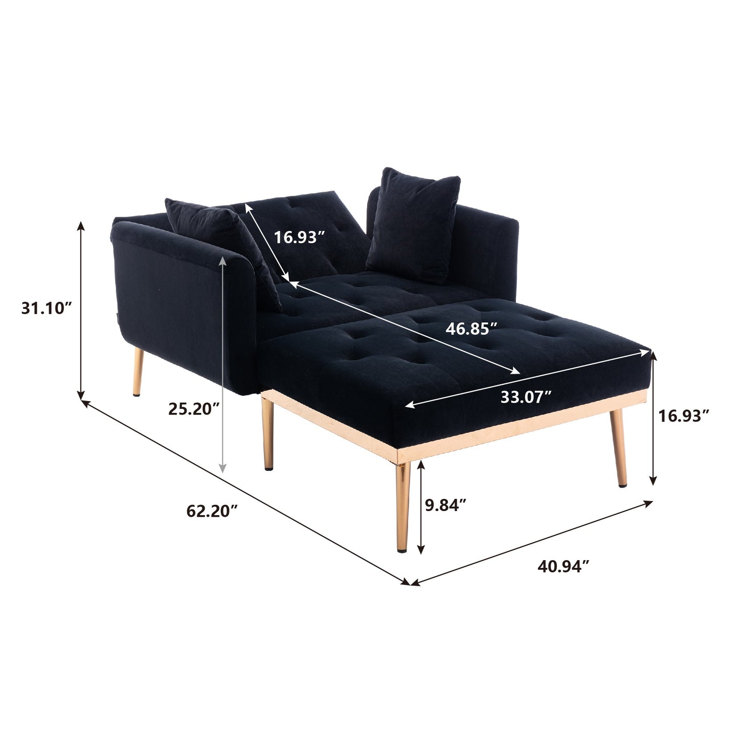 fashionable and classic style chaise lounge chair / accent chair for