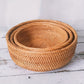 Set of 1 or 3 Rattan Decorative Woven Baskets