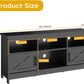 Farmhouse TV Stand for 65 Inch TV, Entertainment Centre with Power