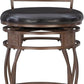 Company Back Scroll  Big and Tall Barstool, Bar Height, Dark