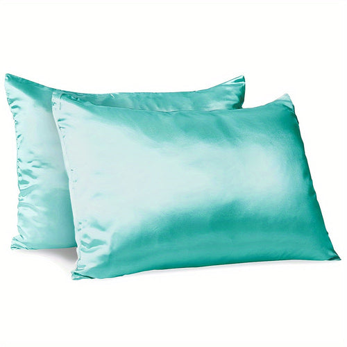 Set of 2 Hypoallergenic Satin Pillow Covers SilkFeel