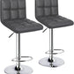 Bar Stools Set of 2, Armless Adjustable Swivel Barstools with Back,