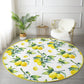 Lemon Patterned Circle Carpet, Country House Style Decorative Round