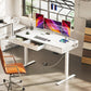 Electric Standing Desk with Drawers, 55 Inch Height Adjustable Desk