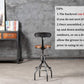 Rustic Industrial Adjustable Barstool, Set of 2