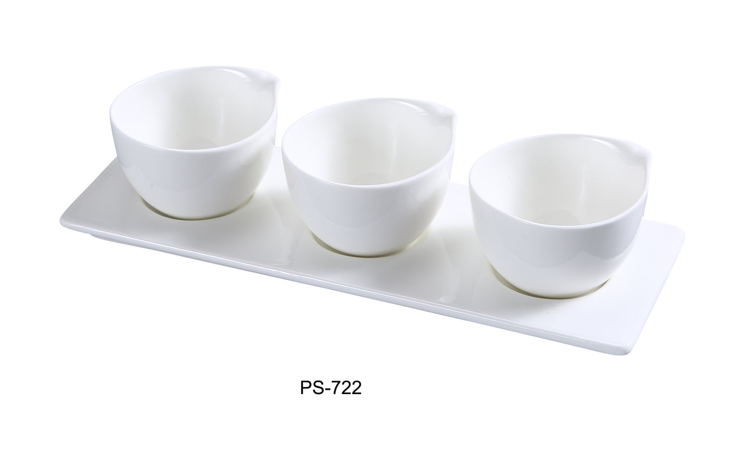Yanco PS-722  Three 3" Cup with 10-1/2" X 3-1/2" Tray Set