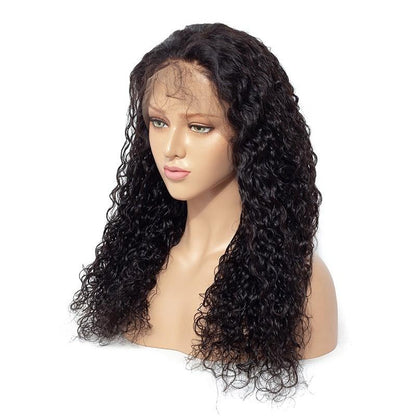13x4 HD Transparent Lace Frontal Water Wave Human Hair Wigs 200% Densi - Walbiz.com