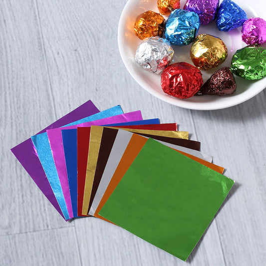 100Pcs/Set 3.15 "x 3.15" 10 Colors Aluminum Foil