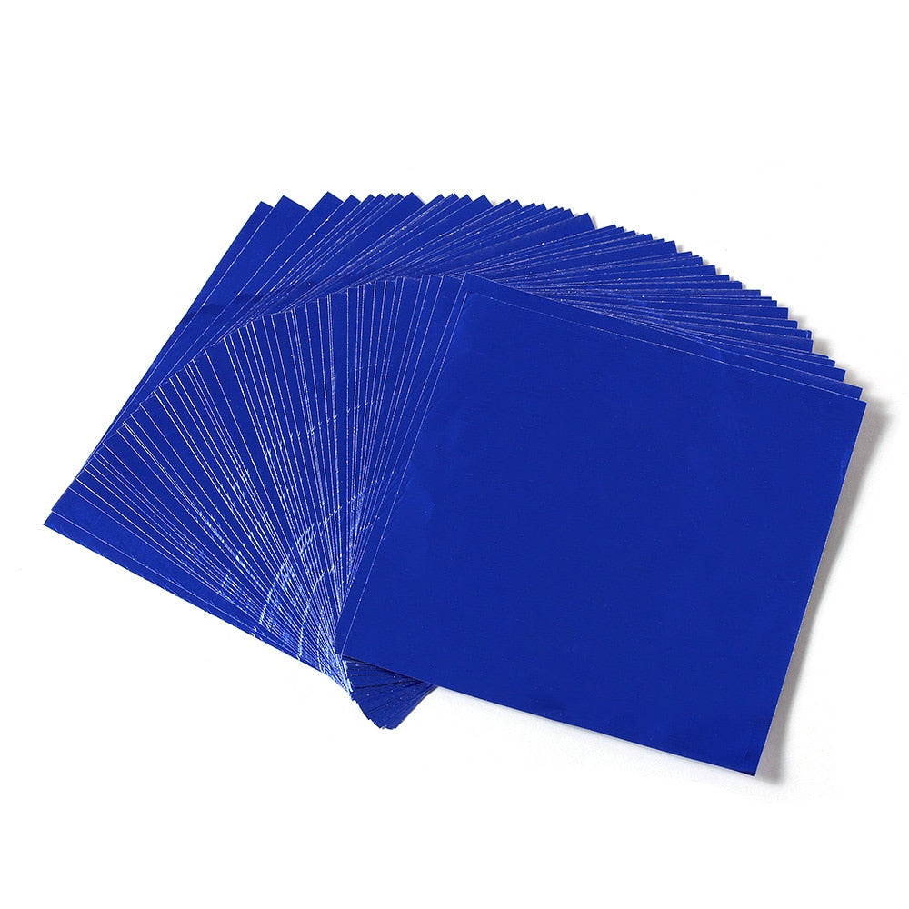 100Pcs/Set 3.15 "x 3.15" 10 Colors Aluminum Foil