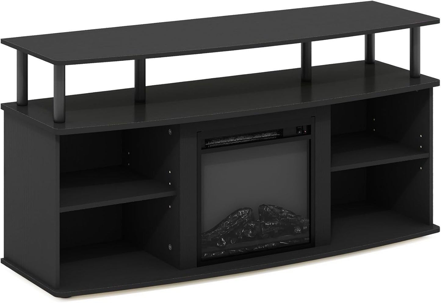Jensen Open Shelving Storage Fireplace TV Entertainment Center for TV