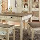 Bolanburg Farmhouse Dining Table with Drawers, Seats up to 6,