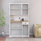 Kitchen Storage Cabinet With Microwave Countertop, Freestanding
