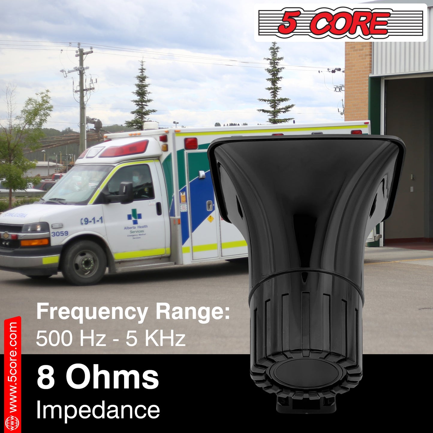 5Core Indoor Outdoor PA Horn Speaker 8 x 5 Inch Loud PA System 8 Ohm