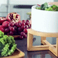 Family Size Large Salad Bowl Set With Serving Tongs And A Bamboo Stand