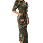 WOMEN FASHION CAMOFLAGE JUMPSUIT