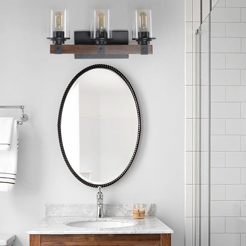 3 Lamps Farmhouse Dresser Lamps Rustic Bathroom Lamps Bathroom Wall