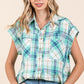 Mittoshop Mineral Wash Plaid Button Down Shirt