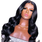 180% Density Full 4x4 Closure Wig Transparent Lace Front Body Wave Hum