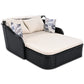 79.9' Outdoor Sunbed with Adjustable Canopy, Double lounge, PE Rattan