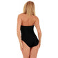 InstantFigure Contrast Twist Front One Piece Swimsuit 13559P