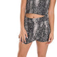 KIDS DARK SNAKE HALTER TOP AND SKORT SET