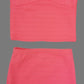 KIDS BANDAGE CROP TOP AND SKIRT SET