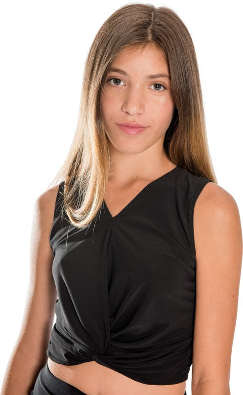 KIDS KNOT FRONT TOP AND SKIRT 2-PIECE SET